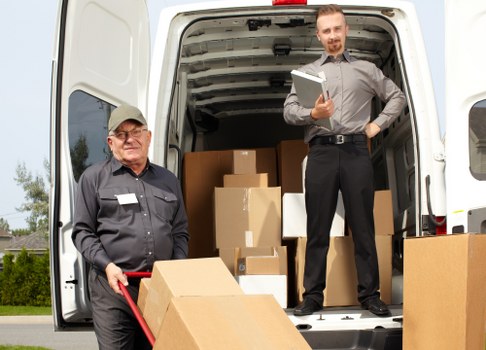 Removal van prepared for a Stockwell house move