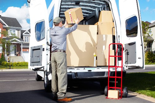 Packed household items ready for storage in Stockwell
