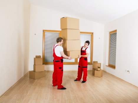 Packed boxes and furniture prepared for student storage in Stockwell